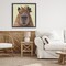 Stupell Industries Capybara with Straw Hat Floating Frame, design by Studio Bautista